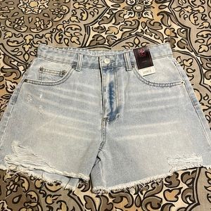 No Boundaries High Rise Destructed Jean Shorts